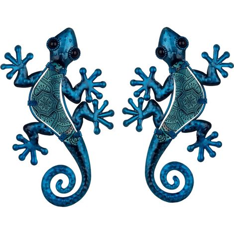 Signes Grimalt Tierfigur Wand Adorno Abbildung Eidechsen 2 Einheiten Jardin Azul 13x30x1cm 24973