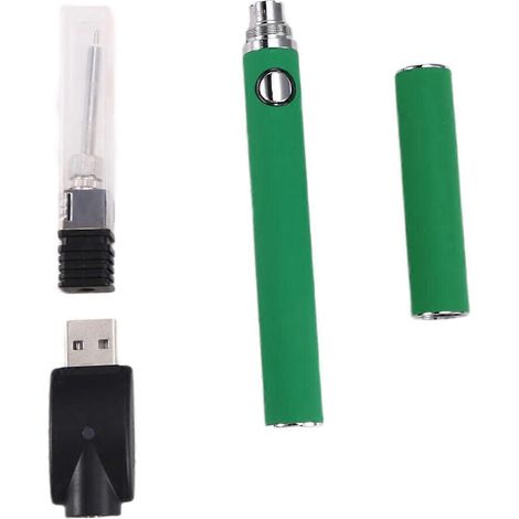 Stylo à batterie à filetage 510, stylo d'alimentation intelligent à tension réglable, mini fer à souder USB avec capuchon vert (1/5)