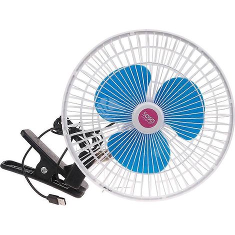 Ventilateur de bureau silencieux USB - Refroidisseur d'été pour bureau - Mini ventilateurs USB - Prise - 25 cm (10 pouces) (1/4)