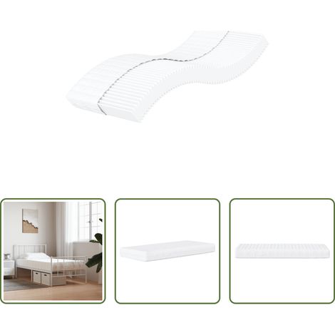 vidaXL Härtegrad H2 - Schaumstoffmatratze Weiß 90x190 cm Härtegrad H2 H3 (1/5)