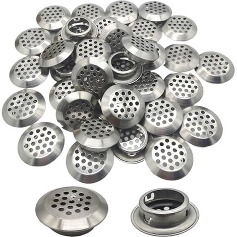 35 runde Lüftungsgitter aus Edelstahl, geeignet für Küchen und Badezimmer, 25 mm gebürstete Fase. (1/4)
