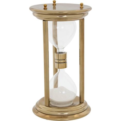 Sablier Déco en Métal "Gaya" 30cm Doré (1/3)