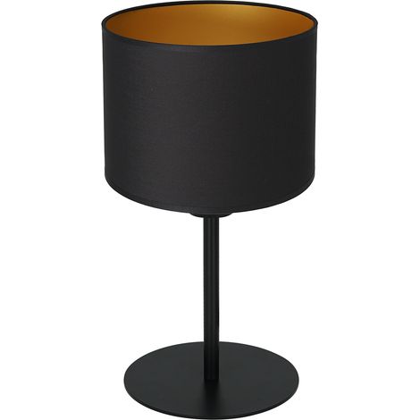 Lampe de table Arden noir mat 34 cm E27 Luminex doré