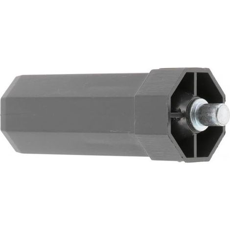 Embout de tube de volet roulant octogonal en PVC noir Fenêtre Sortie Baie vitrée Store, pour tube octogonal de 40 mm sortie Ø 10 mm mâle sortant (1/2)