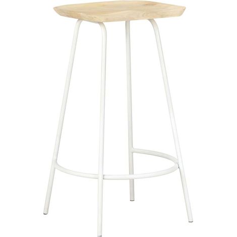 Maison Exclusive - Tabourets de bar lot de 2 bois de manguier massif (1/5)