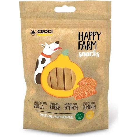 Happy Farm Snacks Salmone con zucca 12 buste da 80 g cad.