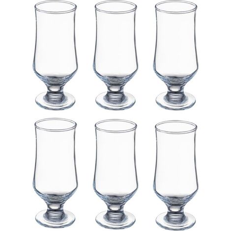 Jarra de cristal Pokal para cerveza, bebidas, cócteles, zumos, melody, 360 ml, 6 unidades.