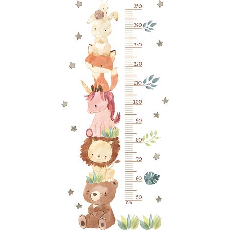 Toise de mesure pour enfants – Sticker mural pour chambre d'enfant – Tableau de hauteur pour enfants – Sticker mural pour la croissance des enfants – Cadeaux pour garçons et filles (1/5)