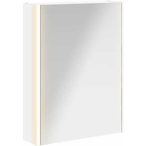 Maison Exclusive - Badezimmerspiegelschrank Weiß 53,5 x 15,5 x 70