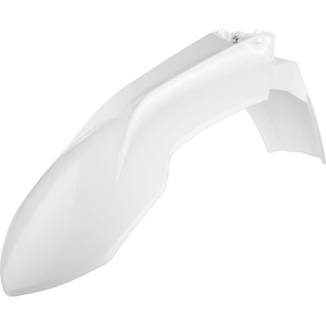 Guardabarros delantero Polisport para KTM SX SXF EXC 2013 2015 2014 2016, color blanco, resistente.