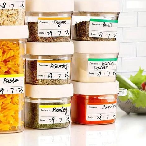 300 unidades,etiquetas removibles para congelador,aptas para escribir,etiquetas para fechar alimentos,para almacenamiento de alimentos (1/4)