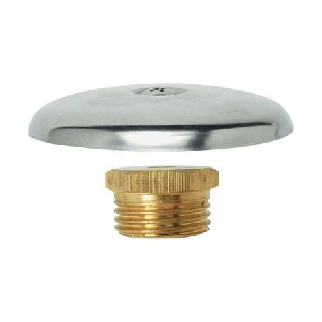 TAPPO M OTTONE + ROSONE INOX - 1/2M- 5 pezzi