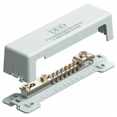Barra equipotencial de 7x25mm2, 1x10mm2, 1x barra plana 1809 (libre de halógenos, fabricada en latón 100kA) 5015073