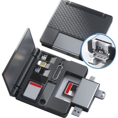 7-in-1 Multifunctional OTG Micro SD/Type C Card Reader, SD Card Adapter for Camera, Smartphone, Tablet, USB Drive, SD Card (1/4)