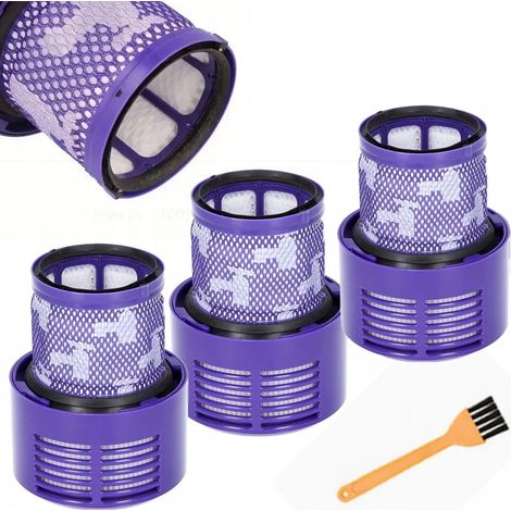 AirClear MaxFilter HEPA-Filter 3x für Dyson V11/V15  Waschbar, 99,97% Filterleistung  Ersatzteile für Staubsauger  Perfekt für Allergiker  Inkl. Reinigungsbürste