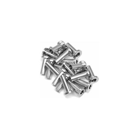 30 Pcs Manchons de Protection en Acier Inoxydable pour Garde-corps de Câble 5/32 Pouce Poteaux en Bois, Balustrade de Bricolage (1/4)
