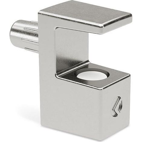 soporte estante con espiga para cristal. . para estantes de vidrio. diámetro 5mm. bloqueo y sujeción. grosor cristal 6 - acabado niquel grosor cristal 5-6mm