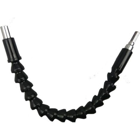 Flexible perceuse visseuse electrique et tournevis-Aimanté 360° rallonge à cardan 295mm avec embout mandrin pour renvoi angle à 90° plus (1/5)