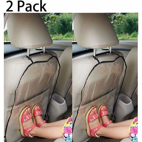 Memkey – 2-teiliger Autositzbezug – Strapazierfähiger PVC-Rückenprotektor – Klettverschluss – Für Kinder und Haustiere (1/5)