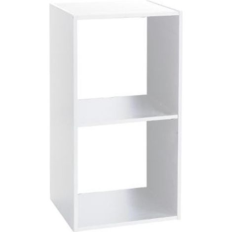 5Five Simply Smart – Étagère 2 cases Mix n'Modul 67cm – Panneaux de particules – Blanc – Dimensions L. 34,4 x P. 32 x H. 67,6 cm