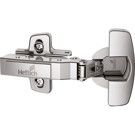 Lot de 2 charnières sensys invisibles avec accessoires - Coudure : 0 mm - Décor : Nickelé - Montage : En applique - HETTICH (1/5)