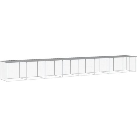 Maison Exclusive - Gabbia Polli Tetto Grigio Chiaro 803x98x90 cm Acciaio Zincato