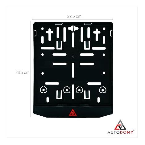 Autodomy Universal Motorcycle License Plate Holder + Screws - Made in EU (1/4)