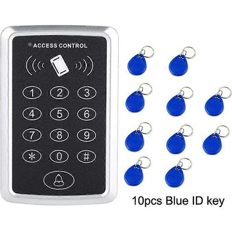 Système de contrôle d'accès pour 1000 utilisateurs : clavier de contrôle d'accès 125 kHz, lecteur de cartes EM, ouvre-porte de serrure, système de clavier AC et 10 touches. (1/5)