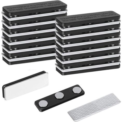 Lot de 12 aimants magnétiques pour fenêtre - Pour moustiquaire de fenêtre - Sans perçage ni vissage - Noir (1/5)