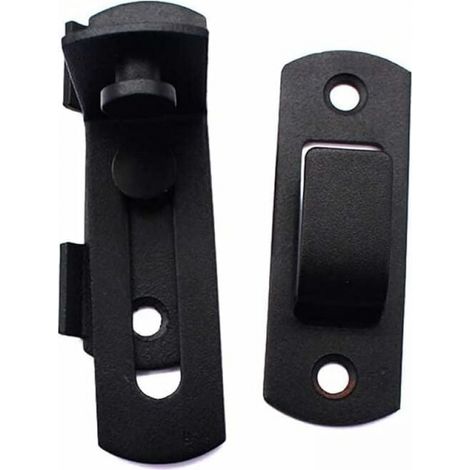 1pc Small 90 Degree Right Angle Door Latch Curved Lock Bolt Door Window Sliding Lock Rod Bolt-Black (1/3)
