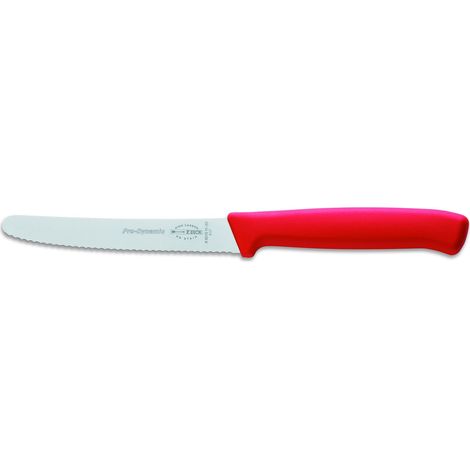 F. DICK ProDynamic Allzweckmesser 11 cm Wellenschliff Küchenmesser rot