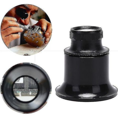 Loupe d'horloger grossissante 20x, loupe d'inspection pour bijoutier, loupe pour timbres Tz (1/3)