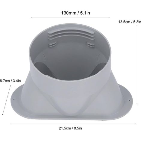 Raccord embout plat long 13 cm référence 9 pour tuyau évacuation climatiseur mobile et panneau fenêtre
