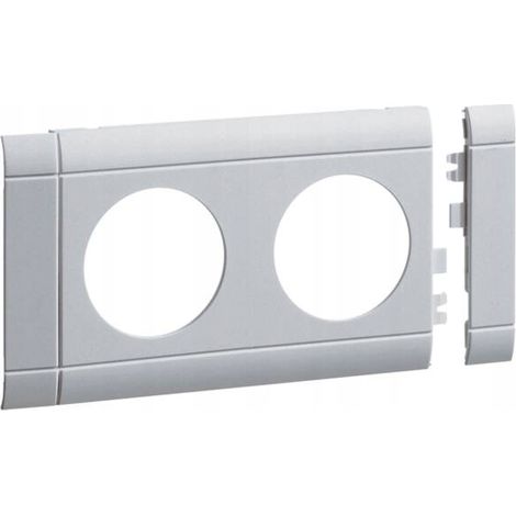 Cubierta doble para enchufe Hager gb08020lan aluminio sin halógenos (1/2)