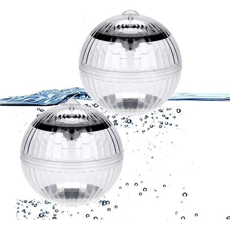 Schwimmende Poolleuchte für Garten/Pool, Solar-Poolleuchte, 2 schwimmende LED-Leuchten, automatische RGB-Farbwechsel-Solarkugel, wasserdichte LED-Unterwasserleuchten für Teich/Garten/Pool (1/5)
