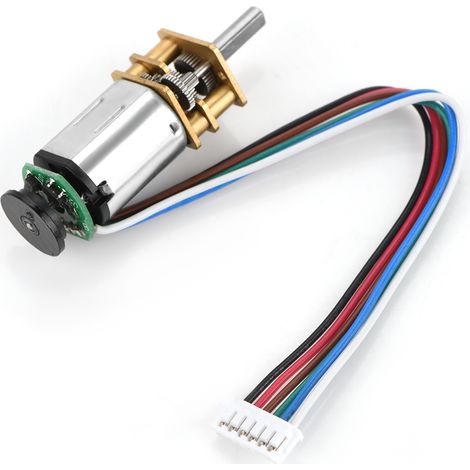 6V 2W Getriebemotor mit Hall-Magnetgeber GBMQ-GM12BY20 (60 U/min, codierte Scheibe) (1/4)