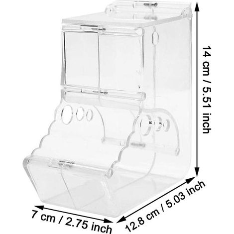 Distributeur de nourriture automatique pour hamster et petits rongeurs, mangeoire transparente avec réservoir et plateforme d'alimentation (1/5)