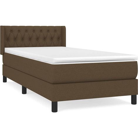 Maison Exclusive - Boxspringbett mit Matratze Dunkelbraun 100x200 (1/5)