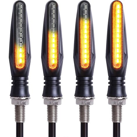 4PCS Motorcycle Indicators Colors Turn Signal Lights Motorbike Turning Indicators 12V 12 LED Bulbs(yellow light) (1/5)