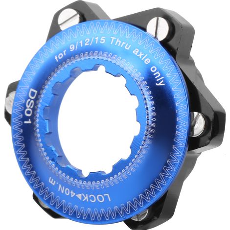Adaptateur Center Lock 6 boulons pour conversion de disque de frein central de vélo VTT (noir et bleu)