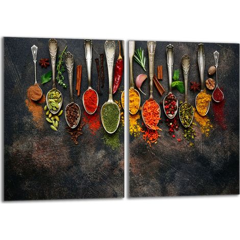 Glasschutzplatte für den Herd 2x40x52 Gewürze (1/5)