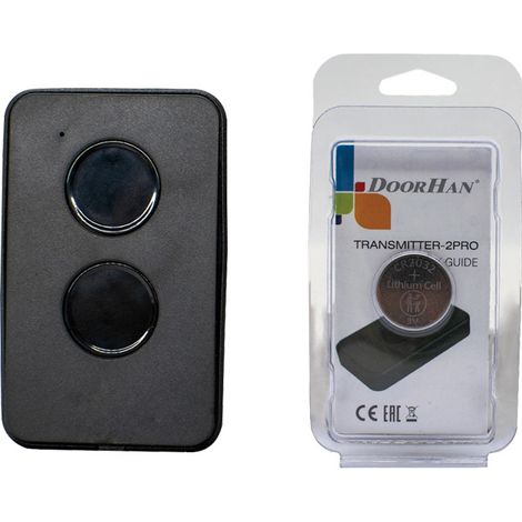 Télécommande DOORHAN code roulant 433,92 MHz, 2 touches pour porte de garage sectionnelle et portail coulissant (1/5)