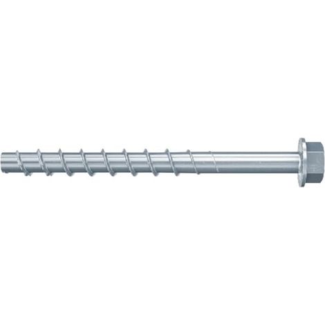 Pack of 100 FBS 5 x 40/5 US Hex Concrete Screws with Washer, Galvanised Steel, Quick Fitting in Concrete and Masonry, Ideal for Electrical and Installations (1/5)