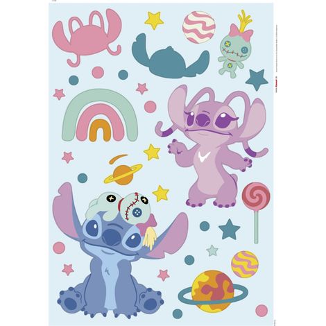 Stickers muraux Disney - Le monde de Stitch - 50x70 cm (1/3)