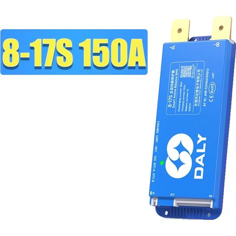 Système de gestion de batterie, équilibrage actif, courant de charge de 100A, 8-17S 150A BMS CAN (1/2)