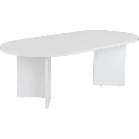 Mesita ovalada efecto travertino 119x60cm AZOS