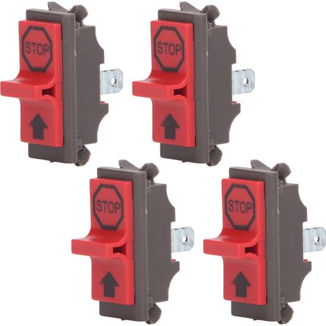 4 Stück Kettensägen-Not-Aus-Schalter 503717901 503718201 Kunststoff Ein-/Ausschalter für Husqvarna 362 365 371 372 372xp (1/5)