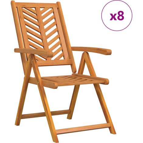 Maison Exclusive - Gartenstuhl 8 pcs Braun 57 x 72 x 109 cm Massi