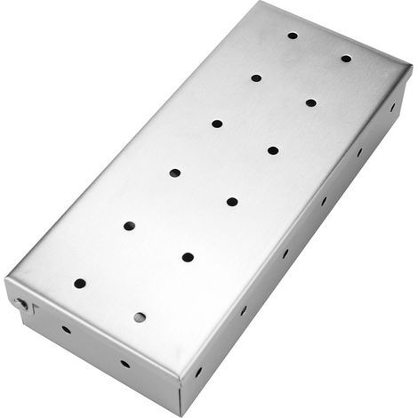 Räucherbox für Barbecue: Räucherbox aus Edelstahl mit Klappdeckel für Holzkohle-, Propangas- und tragbare Grills (1/5)