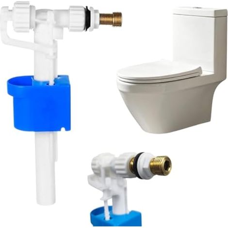 Vanne de Remplissage Universelle,Robinet Flotteur,Robinet de remplissage universel G1/2,Mecanisme Robinet Chasse D'eau WC Réglable pour Plastique et Réservoir en Céramique Quantité d'eau Réglable (1/4)